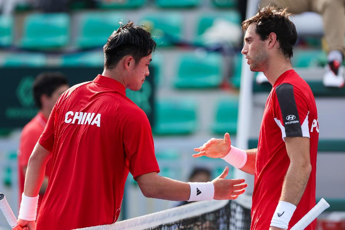 kaiyun-戴维斯杯南沙开拍，中葡两队首日1∶1打平|吴易昺|布云朝克特|博杰斯|比赛|克特_新浪体育_新浪新闻